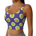 thumbnail image 5 of Sports Bra For Women, Cute Limes Purple Sports Bras For Women High Support, Workout Tank Tops Woman With Removable Cups, 5 of 8