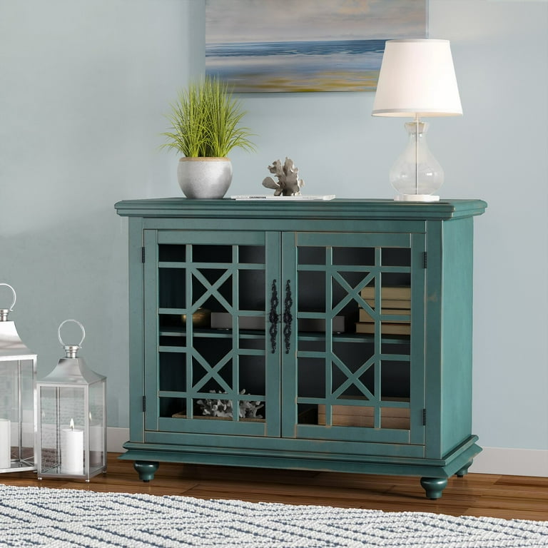 Miya 2 Door Accent Cabinet Overall 32 H x 38 W x 18 D Solid Wood