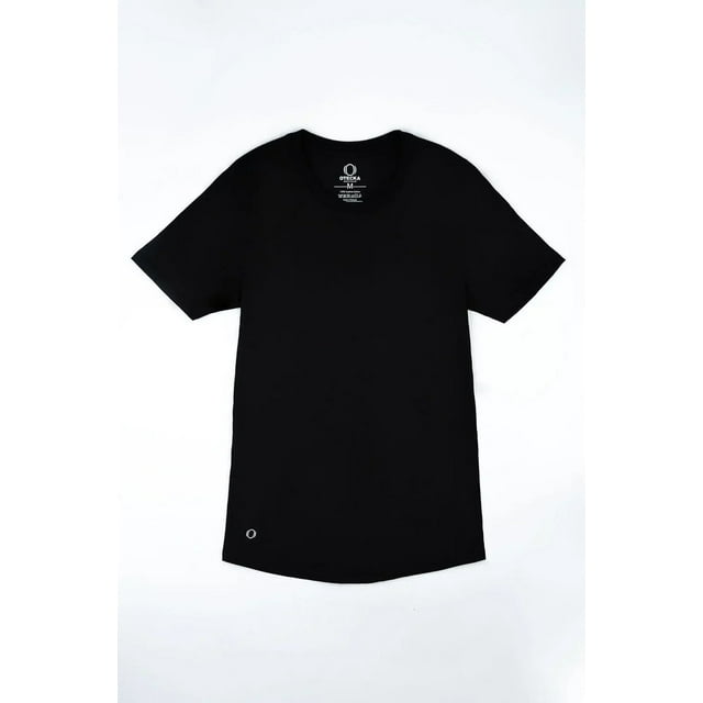 OTECKA T-Shirt à Col Rond en Coton Supima pour Homme Coupe Ajustée avec Évacuation de l'Humidité