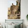 thumbnail image 3 of Wildlife Decor Tapestry, Cheetahs Mother and Two Young Baby Looking for Food Dangerous Exotic Animals, Wall Hanging for Bedroom Living Room Dorm Decor, 40W X 60L Inches, Tan Black, by Ambesonne, 3 of 5