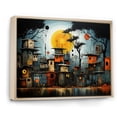 thumbnail image 2 of Designart "Chronicles of Pygmy Village in Africa Yellow III" People Framed Wall Art - Global Blue African Tribal Bedroom Framed Canvas Wall Art, 2 of 6