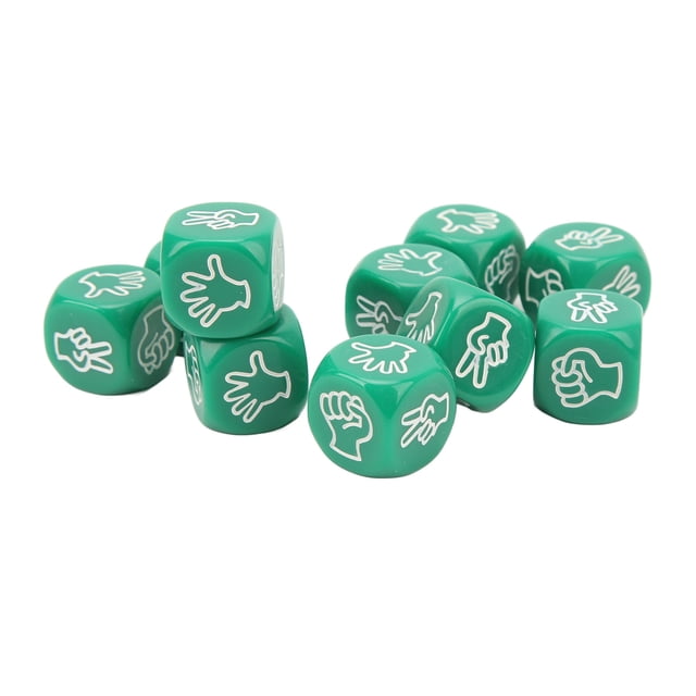 6 Sided Set ,10pcs Set Waterproof Antioxidant Finger Guessing Game for Board Education Standard Kids Games