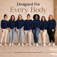 thumbnail image 6 of 3 Pack Women’s Oversized Crew Neck Sweatshirts – Fleece Lined Bulk Wholesale Pullover Sweaters for Charities & Events –Navy Blue-S, 6 of 8