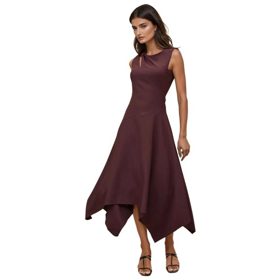 Cut Out Detailed Midi Dress