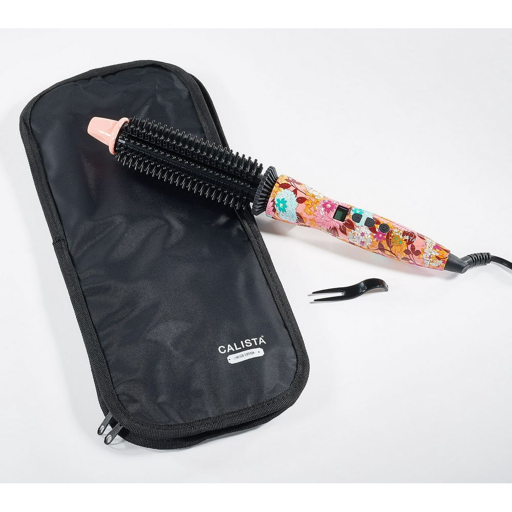 Calista Perfecter Pro Heated Round Brush with Bag Floral Walmart