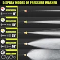 thumbnail image 4 of 4500 PSI Electric Pressure Washer,Max 2.8 GPM Power Washer with 35FT Power Cord 20FT Hose 4 Nozzles,Soap Cannon for Car Garden Yard Hom, 4 of 7