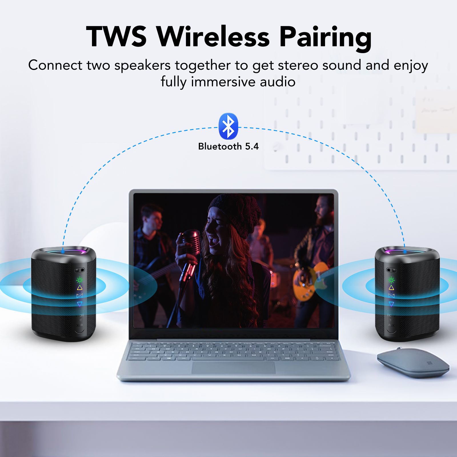 CASCHO Portable Bluetooth Speaker with LED Lights photo 4