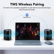 Portable Bluetooth Speaker with Lights, Powerful Crystal Clear Sound, IPX7 Waterproof, All Day Playtime, AUX&TF-Card Input, Bluetooth 5.4, TWS Paring, Small Wireless Speaker for Outdoor, Gift Ideas