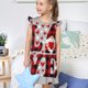 thumbnail image 4 of Fotbe Buffalo Plaid Love And Gnome Vestido de Dormir para Niñas de 3 a 10 Años, Mangas Cortas, Estilo Princesa, Pijama Camisón con Mangas Voladas-Large, 4 of 6