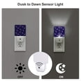 thumbnail image 3 of Balery Eggplant Pattern LED Night Light with Automatic Sensor Plug in Night Light with Dusk-to-Dawn Light Sensor LED Nightlight 0.5W-US, 3 of 7