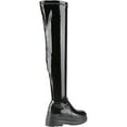thumbnail image 5 of Women's Fashion Over The Knee Boots Comfortable Round Toe Chunky Block Heels Thigh High Boots, 5 of 6