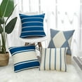 thumbnail image 5 of Waterproof Outdoor Pillow Covers 18x18 Inch Modern Geometry Decorative Throw Pillow Cases Square Cushion Case Pack of 4 Garden Throw Pillow Covers for Patio Furniture Couch Tent (Navy Blue), 5 of 6