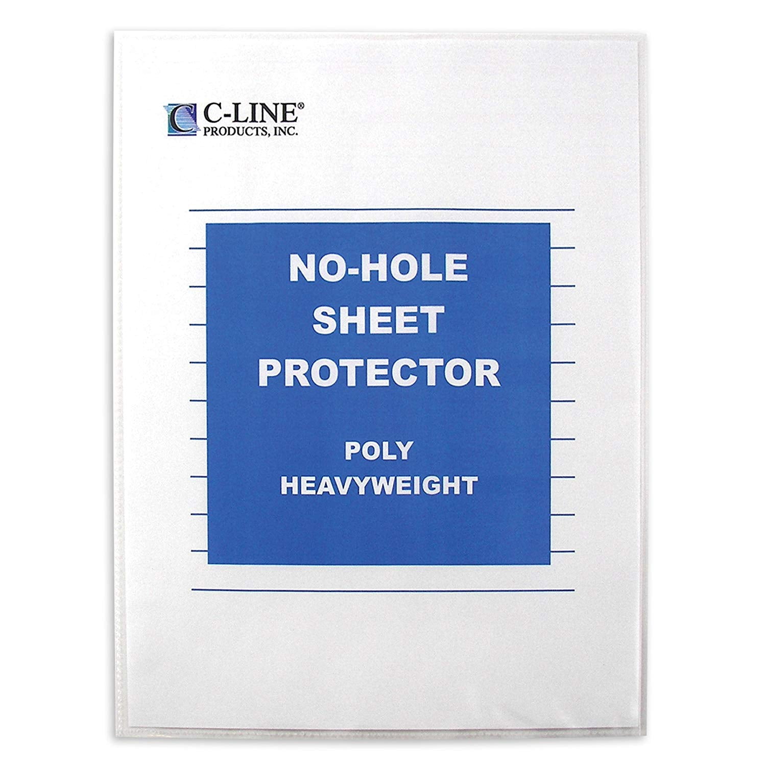 CLine Top Loading Heavyweight Poly NoHole Sheet Protectors, 8.5 x 11