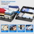 thumbnail image 3 of 24 Pack Travel Vacuum Storage Bags for Clothing with Rechargeable Electric Pump, Compression Packing Cubes Organizer for Luggage Suitcase, Space Saver Seal Bags for Vacation Cruise, 3 of 5