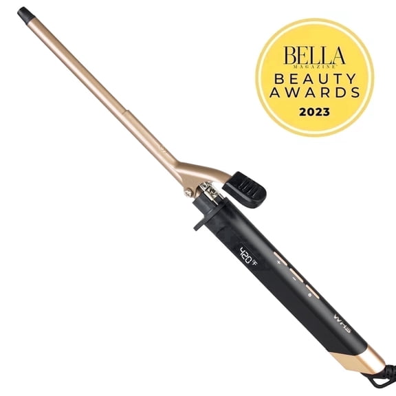 WHS 3/8" (9mm) Mini Curling Iron, LCD Wand for Tight Teddy & Wool Curls, Fast Heating Dual Voltage Styling