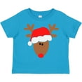 thumbnail image 3 of Inktastic Christmas Cute Reindeer in Santa Hat Boys or Girls Toddler T-Shirt, 3 of 5