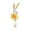 Yellow, variant on Easter Scene Decor Set – Bunny Doll with Flower Pendant, Themed Easter Decorations & Party Gift(Pink)