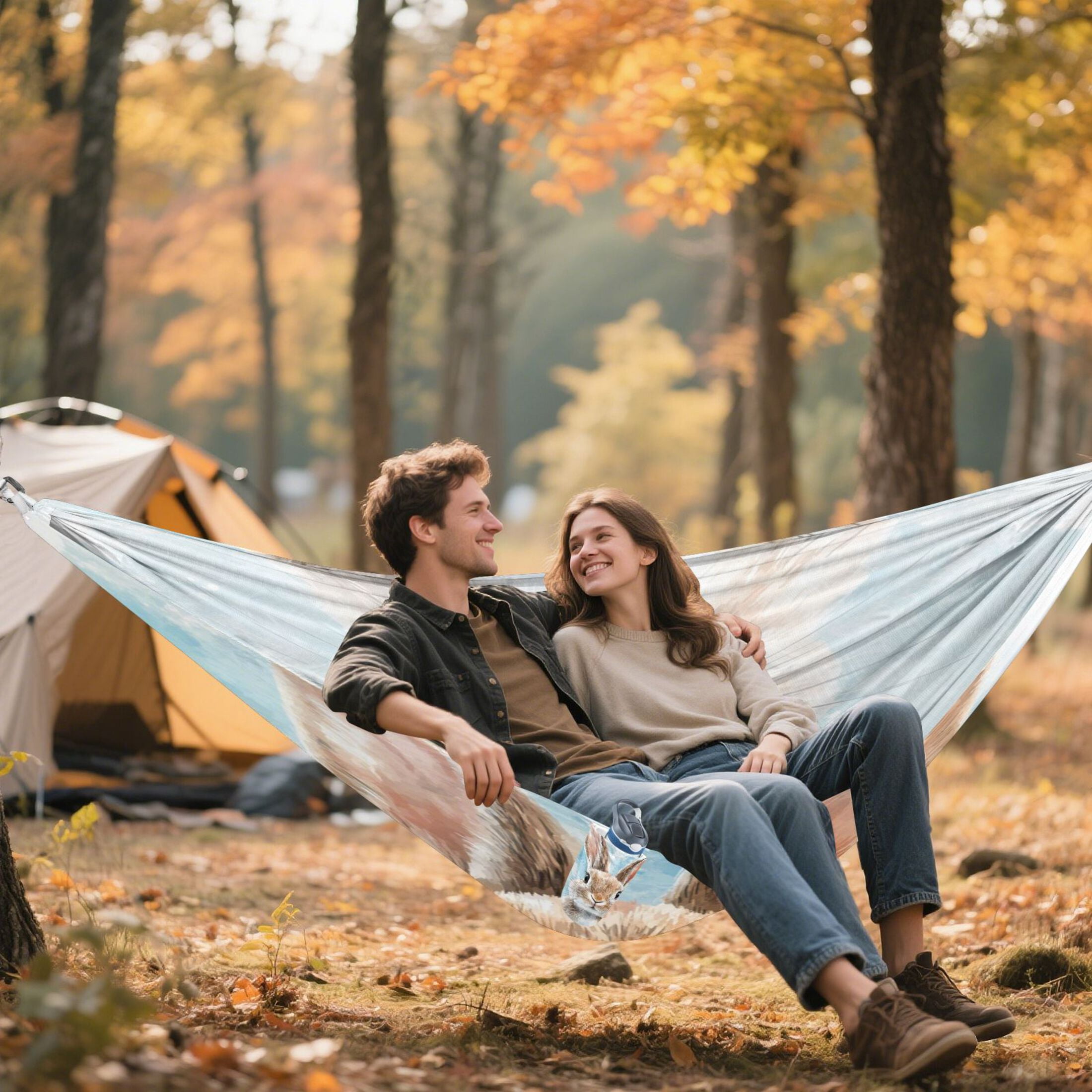 Hammock Camping Hammock Nylon Portable Hammock Travel Camping Hammock Big-eared Rabbit