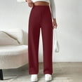 thumbnail image 6 of Ruimatai Women's Fleece Lined High Waist Wide Leg Pants with Pockets, Soft Comfortable Casual Winter Lounge Pants, Loose Fit Yoga Jogger Trousers, 6 of 9