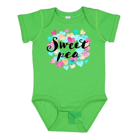 

Inktastic Sweet Pea Hearts Gift Baby Boy or Baby Girl Bodysuit