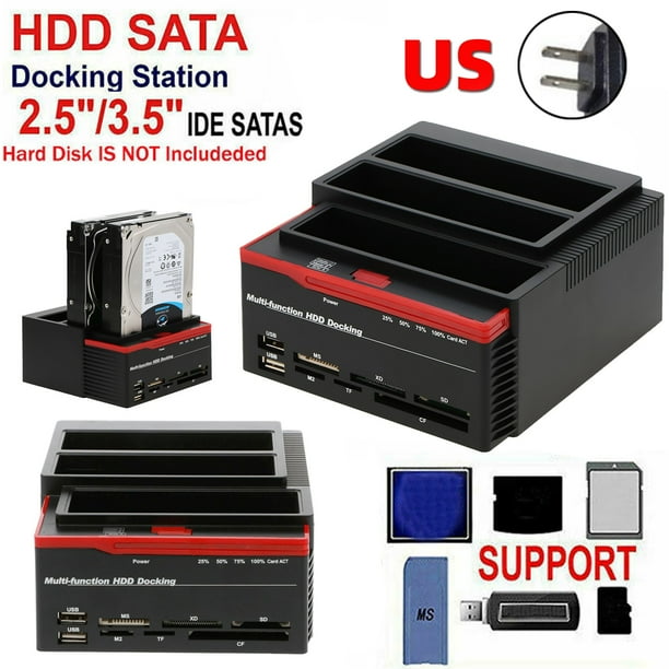3 Ide Sata 2 5 3 5 Hdd Hard Drive Disk Clone Docking Station Card Reader Us Walmart Com Walmart Com