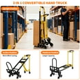 thumbnail image 3 of Yeshouse Carretilla plegable con ruedas, 3 en 1, resistente y convertible, con correas elásticas, capacidad de 800 lb, de aluminio, para mudanzas en el hogar, supermercados y almacenes, 3 of 8