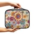 thumbnail image 2 of FKELYI Bohemian Lotus Flower Print PU Letaher Bible Cover for Women Men Church Bible Bag Carrying Book Case with Handle & Zipper Pocket Book Organizer Holder for Prayer, 2 of 6