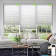 thumbnail image 1 of Yoolax Motorized Mini Blinds Light Filtering Automated Horizontal Venetian Blinds Smart Window Shades with Remote Control(Silver,63"W x 72"H), 1 of 6
