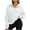 White-E, variant on Womens Oversized Half Zip Sweatshirt Solid Color V Neck Top Casual Loose Pullover Y2k 2XL Gray