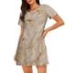 thumbnail image 1 of Easygdp Tortilla Camisón de manga corta para mujer, informal, estampado, 1 of 6