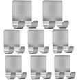 thumbnail image 1 of 8 Pcs Support Crochet de Rasoir Support Auto-Adhésif en Acier Inoxydable Robuste Crochet de Rangement Utilitaire, Crochet de Douche pour Rasoir, Organisateur de Salle de Bain Cuisine pour Prise Peignoir Peignoir Manteau, 1 of 4