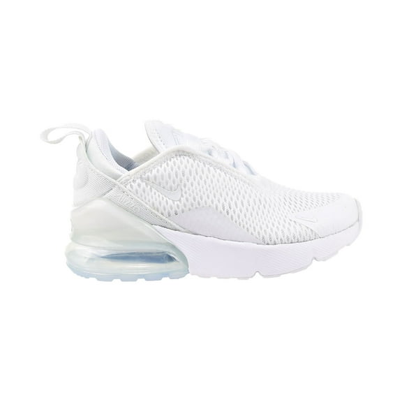Nike Air Max 270 PS Boys Shoes Size 12, Color: White/White/Metallic Silver