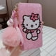 thumbnail image 2 of Sanrio-cartera de Hello Kitty para niñas, Cartera de dibujos animados Kt Cat Bling Diamond, personalidad, monedero, bolso de mano de Pu brillante encantador, regalos para mujeres, 2 of 4