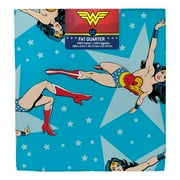 Eugene Textiles Premium Licensed Wonder Woman 100% Premium Quilting Cotton 18" x 21" Fat Quarter, Blue color