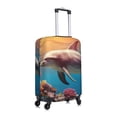 thumbnail image 6 of Cauagu Underwater Plant Dolphin Print Travel Luggage Cover,Travel Dust-proof Suitcase Cover Softside Suitcase Protector for 18-32inch,Not Included Suitcase, 6 of 8