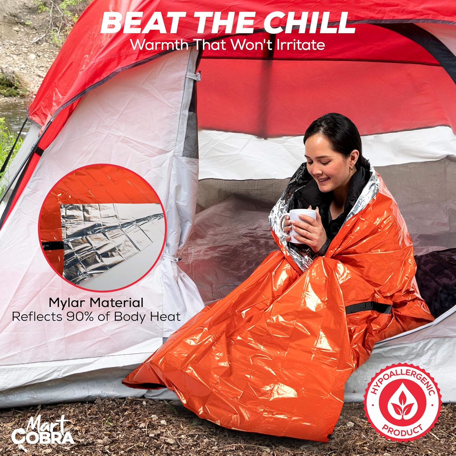 Mart Cobra Emergency Sleeping Bag 3-Pack, 84" x 36" photo 2