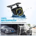 thumbnail image 6 of Car Backup Camera, Rear View Camera Ultra HD 12 LED Night Vision, Waterproof Reverse Camera, 140° Wide View Angel with Multiple Mount Brackets for Universal Cars, SUV, Trucks, RV, 6 of 7