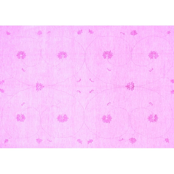 Ahgly Company Indoor Rectangle Solid Purple Modern Area Rugs, 8' x 12'