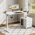 thumbnail image 3 of Escritorio Eléctrico Ajustable Blanco Altura Regulable Home Office Minimalista, 3 of 9