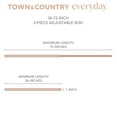 thumbnail image 5 of TOWN & COUNTRY EVERYDAY Modern Smooth Edge Cylinder Single Indoor Curtain Rod and Finial Set, Easy Install Wall Mount, Oil Rubbed Bronze, Adjustable 36”-72”, 5 of 7