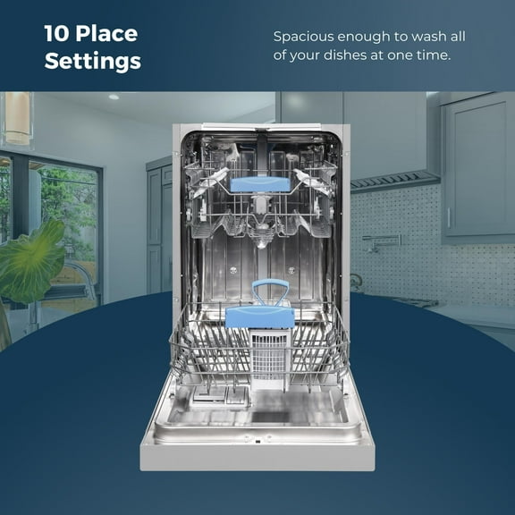 Equator 18 in Dishwasher 10 place Wine Rack 3.4g QUIET 51 dB 110V E-Star ADA