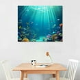 thumbnail image 2 of Nawypu  Fish Tank Tapestry Photo Backdrop Coral Turtle Photo Tapestries Wall Hanging Underwater Women Men Living Room College Dorm Apartment Home Bedroom Aesthetic Wall Art Mural, 2 of 4