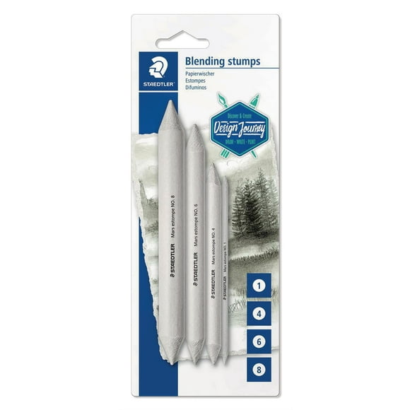 Staedtler Blending Stump Set, for Pastels, Graphite, Charcoal, pack of 4 Assorted Sizes