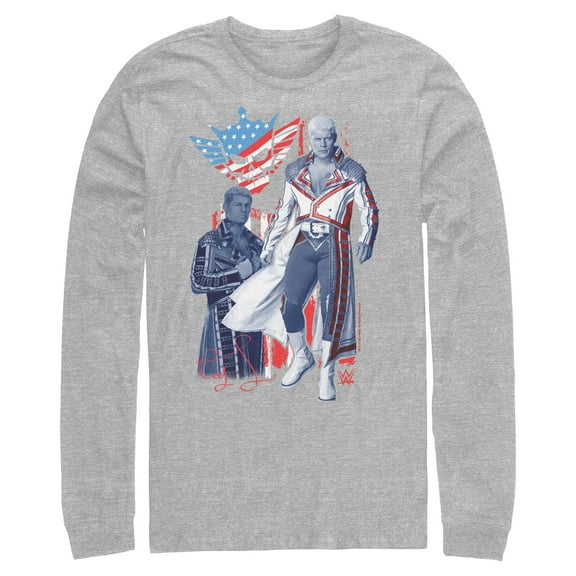 Mens WWE Cody Rhodes Patriotic Pose Long Sleeve Shirt