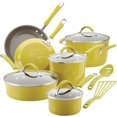 thumbnail image 1 of Rachael Ray Cucina Nonstick Cookware Pots and Pans Set, 12 Piece, Lemongrass Green, 1 of 8