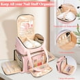 thumbnail image 3 of Bolsa organizadora de esmaltes de uñas ahzske con capacidad para 70 botellas y lámpara de uñas, 3 of 9