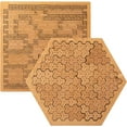 thumbnail image 1 of Fractal Tray Puzzles, Hard Difficult Wooden Jigsaw Puzzles for Adults, Unique Irregular Creative Labyrinth Impossible Difficult, Reverse Thinking Puzzle, No Image Puzzle (A+B), 1 of 8
