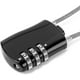thumbnail image 2 of Candado de cable retráctil, candado de combinación digital con cable de 41 cm para motocicletas, bicicletas, tablas de snowboard, esquís, maletas, color negro, 2 of 5