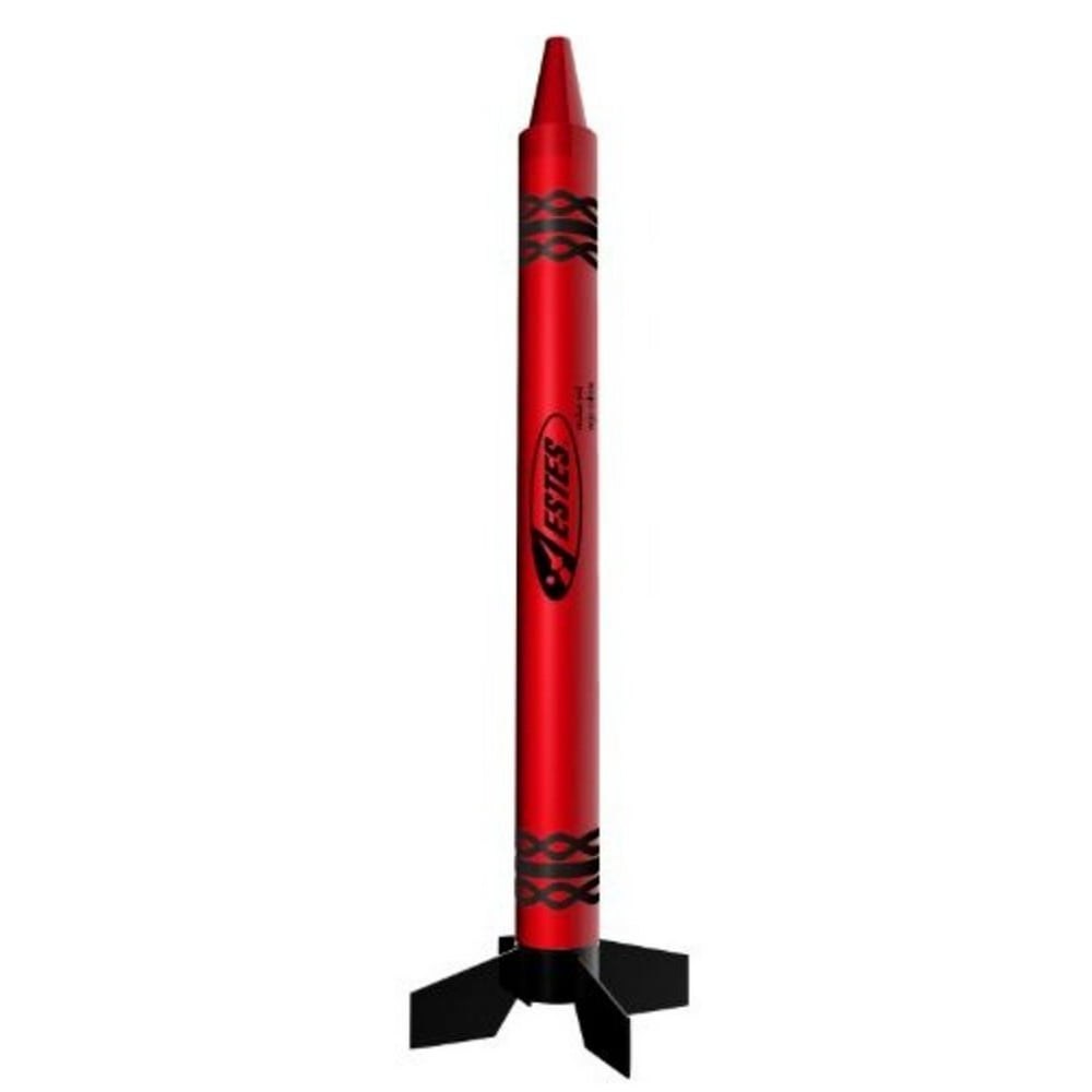 Estes Rocket Crayon Model Rocket Kit, Red