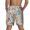 thumbnail image 3 of Sigee Trendy Floral Design Print Mens Swim Trunks with Compression Liner Quick Dry Swim Stretch Beach Shorts with Pockets,S-3XL, 3 of 7